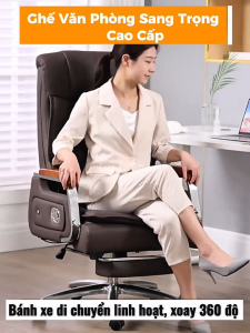 Ghế giám đốc tay gỗ Omega Smart ghế giám đốc cao cấp ghế xoay văn phòng tay gỗ M141
