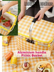 MORETHAN1 Large Picnic Basket Large Capacity Foldable Keep Warm Cold and Fresh Strong and Durable for Outdoor Camping