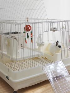 Riyoka Luxury Double Drawer Urine Resistant Double Layer Rabbit Cage for Guinea Pigs And Pigs White Rabbit Villa Pet Supplies