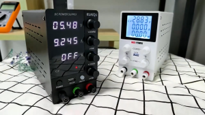 NICE-POWER 30V 10A DC Power Supply Mini Variable Switch Digital Bench Power Supply with Output Enable/Disable Button AC 220V