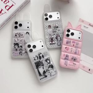 EOENKK | Japanese Anime Girl Silicone Phone Case For iPhone 12 13 14 15 16 17 Pro Max 14 15 16 17 Pro Shockproof Cartoon Soft Phone Cover