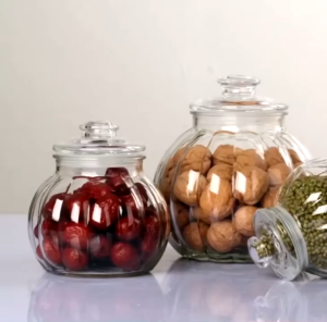 Hũ Thủy Tinh Hình Trái Bí Nhiều Size – Lọ Đựng Gia Vị Hạt Trà Kẹo Đựng Đồ Khô Nắp Kín Sang Trọng