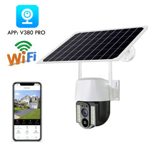 YOOSEE 4G กล้องพลังงานแสงอาทิตย์เลนส์คู่กลางแจ้ง 8MP กล้อง IP ในตัวแบตเตอรี่ Night Vision ฟรีซิมการ์ด