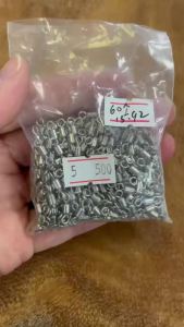 60pcs Stainless Steel Fishing Swivels Rolling Barrel Swivels Fishing Line Connector Micro Swivel Solid Rings Fishing Tackle 