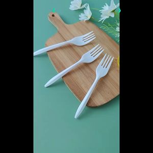 Utensils Spoon Fork Disposable Cutlery Plastic Spoon Fork White 25pcs per pack