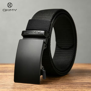 OKIMY Fashion Mens Belt Automatic Buckle Belt Breathable Nylon Belt Fashion Business Belt 120cm Scratch Resistant Belts Leisure Belt Gentlemen Belt Nice Waistband Durable Belt for Men