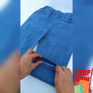 Kids High Quality Denim Jeans Korean Style Straight Wide Leg Pants Fashion Trouser for Kids Girls 3-12 Years Old