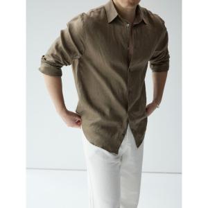 Loose Fit Long Sleeve Mens Shirt Lightweight Breathable Vintage Style Large Size 300 Pounds Spring Autumn New Arrival