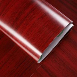 O Margo | Waterproof Self-adhesive Red Wood Pattern Wallpaper