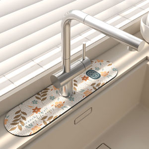 พื้นรองน้ำสำหรับจุดใช้น้ำในห้องครัว ที่ล้างหน้า ป้องกันการรั่วซึม แห้งเร็ว ไม่ใช่ดินอะเกต แผ่นรองน้ำหยด