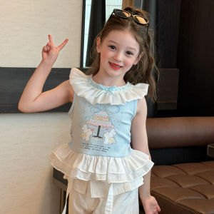Cute Doll Collar Sleeveless Childrens Summer Vest