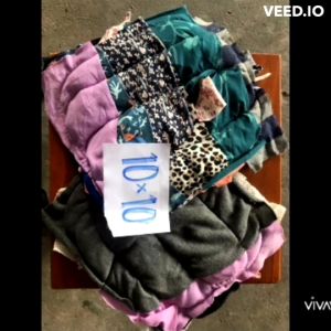 เสษผ้าทำความสะอาด ผ้าเย็บวน 10X10 คละสี 1 กิโลกรัม