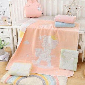 5-Layer Pure Cotton Muslin Swaddle Blanket for Newborns Fine Mesh Delivery Room Baby Wrap Spring Summer Infant Wrapping