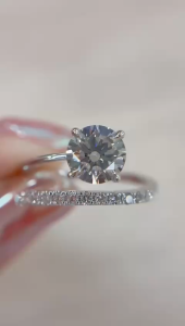 TDG 10K White Gold Lab-Grown Diamond Ring