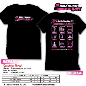 KAOS DISTRO PRIA KEREN RAMADHAN RACE T-SHIRT COTTON COMBED 24S ZIIANS STORE
