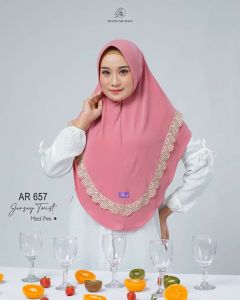 Jilbab hijab kerudung bergo krudung wanita dewasa jersey instan renda terbaru new terlaris terkini modern kekinian murah viral 2022 Arrafi AR 657 adem mudah di bentuk cantik pet antem bahan stella murah promo cantik bayar di tempat COD gratis ongkir