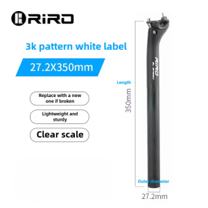 RIRO Full Carbon Fiber Seatpost Setback Saddle Tube Compatible with MTB & Road Bikes Multiple Sizes Options 27.2/30.8/31.6mm