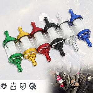 SEAMETAL Aluminum Alloy Motorcycle Fuel Gasolines Oil Filter For Moto For ATV Motorcycles Dirt Fuel Filter Accessories