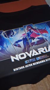 GG T-Shirt NOVARIA skin Star Rebel Mobile Legends Kaos Custom Katun Slim-fitting