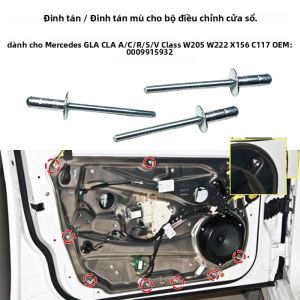 3 Bộ Phụ Kiện Nâng Kính Cửa Sổ OEM Đinh Tán Mù Kẹp Nâng Kính Cửa Kính Cho Mercedes GLA CLA C-Class V-Class Kẹp Cố Định Tự Động