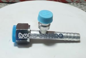 Car Airconditioning  Hose  Straight 180⁰ Fitting   1/2 Oring  R-134a Type  With Charging Port High Side And Protective Cap