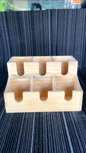 Kệ gỗ Đựng Ly Cốc Ly Trà Sữa\D33.5 x R23 x C22cm) Ly Giấy Ly Nhựa Đựng Túi Trà Đựng Ống Hút Bằng Gỗ Tự nhiên