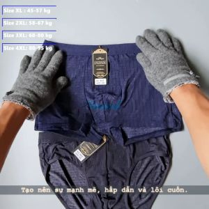 (Hoàn xu) Túi 3 chiếc quần lót nam boxer kẻ caro thun mát viền mỏng mềm mại co giãn quần sịp nam cao cấp thời trang.