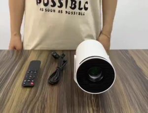 Proyektor HY300 Smart Proyektor Portable 180 Degree ANSI Lumens Android 11.0 1080P 4K WiFi Bluetooth 5.0 10000 Lumens Proyektor Terbaru Remote Control