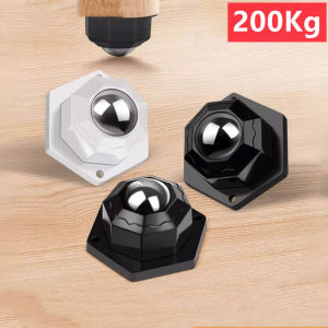 4Pcs Furniture Casters Wheels 200Kg Heavy Duty Universal Wheel 360° Rotation Stainless Steel Strong Self Adhesive Casters Wheels
