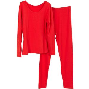 Plus Size Thermal Underwear Set for Women 6XL Extra Large 200 Pounds Base Layer Warmth Clothes Long Sleeve Round Neck Home Suit