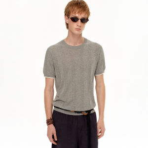 MADWITCH | Elegant Retro Style Linen Blend Short Sleeve T-Shirt