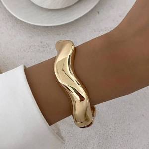 Ingemark | Ingemark 4 Styles Hip Hop Boho Resin Bangles for Women on Hand Exaggerated Gold Color Wide Cuff Bracelet Grunge Jewelry Pulseras