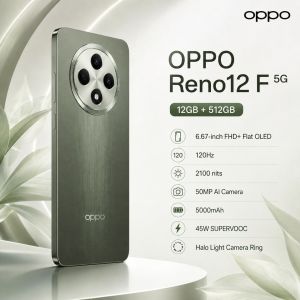 OPPO | OPPO Reno12 F 5G Phone 12GB+512GB Dimensity 6300 120Hz OLED Screen 50MP AI Triple Camera 5000mAh 45W SUPERVOOC NFC