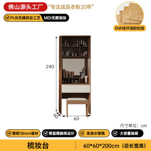 Nordic Style Smooth Sliding Door Wardrobe ENF Class European Poplar Board Finished Combination Closet for Small Spaces