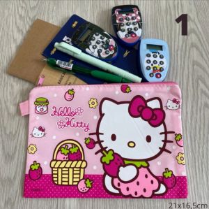 Pouch/dompet serbaguna bahan kanvas untuk kosmetikuang dll uk 21x65 cm hello kitty