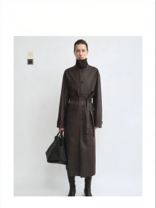 THE ARTM | Smart Coated Lightweight Statement Womens Commuter Long Trench Coat