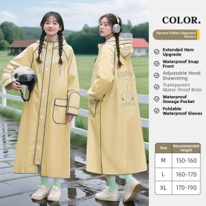 KeyRu | Rainproof Raincoat for Teenagers and Children with Backpack Pouch