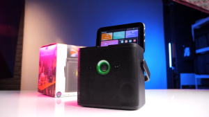 Karaoke Machine with Screen & Lyrics | 2 Wireless Microphones | Autotune Echo Vocal Remover | 80W Portable Bluetooth Speaker - Shell S3