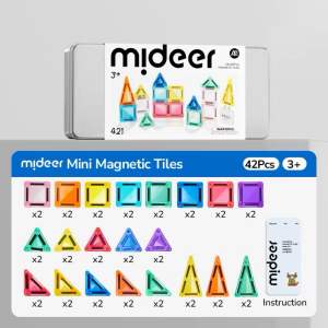 🧲 STEM TOY 🧲 MIDEER MAGNETIC TILES 60 100 PCS / MARBLE RUN 100 PCS Educational toys for kids children Connetix
