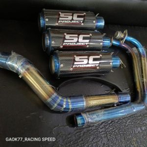 Knalpot Sc project CR-T Carbon Ninja250fi Ninja250 karbu Ninja250fi Mt25 R25 Cbr250rr Cbr250r Z250