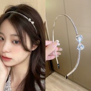 Rhinestone Bow Hair Band Korean Fashion Headband Hair Accessories for Sweet Girls