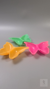 3PCS Tempat Sambal Wadah Sambal Saos Bentuk Kupu Kupu Mangkok Sambal Plastik SNY