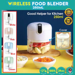 Mini Blender Garlic Chopper Electric Food Chopper Portable Blender Food Processor Meat Grinder Pengisar Serbaguna 250ml Upgrade Version