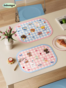 Tấm Trải Bàn Bằng Da Chống Thấm Nước Chống Dầu Tấm Trải Bàn Ăn Chống Nóng Tấm Đệm Bát Đĩa Họa Tiết Hoạt Hình Tấm Trải Bàn Ăn Sang Trọng