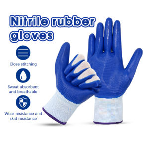 【Ready Stock】1 PAIR Cotton Knitted Hand Glove Hand Safety Glove Multipurpose Cotton Glove Hand Protection Glove For Working 耐磨针织手套