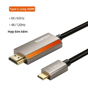 CABLETIME Cáp Hợp Kim Kẽm Loại C Cho 8K 60Hz 4K 144Hz HDR 10 USB C Sang HDMI Tương Thích Với Samsung Huawei iPhone Laptop