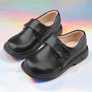 Yuaae Chàng Trai Giày da Cho tiệc cưới Trẻ Em đồng phục màu đen Giày đi học Với Bông xuân thu Thời Trang Trẻ Em Giày Phẳng