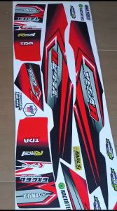 Desain IP Sticker V-07 & Striping Variasi Mobil Yamaha VEGA R NEW