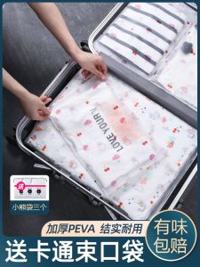 Transparent Portable Clothing Storage Bag Travel Organizer Innerwear Sealed Sub-bag for Easy Carry And Neatly Arranged Luggage