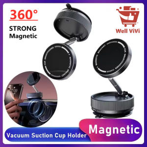 Universal Vacuum Car Magnetic Phone Holder Foldable Suction Cup Phone Mount Bracket for Iphone Samsung